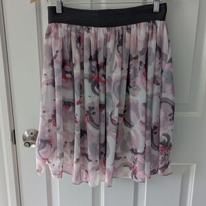 NWT Reiss Pink and Gray Pleated Bubble Skirt Cocktail